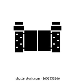 Gate icon in trendy flat style isolated on white background  symbol design logo vector illustration