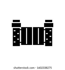 Gate icon in trendy flat style isolated on white background  symbol design logo vector illustration