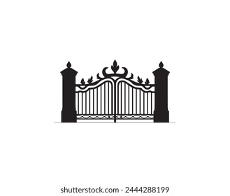 Gate icon vector design symbol of gate icon vector design.