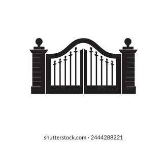 Símbolo de diseño de Vector de puerta de diseño de Vector de icono de puerta.