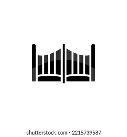 gate icon vector design templates 