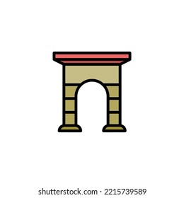 gate icon vector design templates 