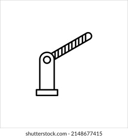Ilustración vectorial de icono de puerta en fondo blanco. Símbolo de diseño de sitio web, logotipo, aplicación, interfaz de usuario. 