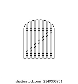 Gate icon vector illustration on white background. Symbol for your web site design, logo, app, UI. 