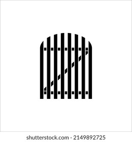 Gate icon vector illustration on white background. Symbol for your web site design, logo, app, UI. 