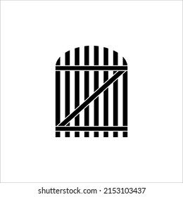 Gate Icon Vector Illustration On White Stock Vector (Royalty Free ...