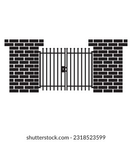 Diseño de símbolo de ilustración vectorial de icono de puerta