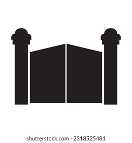 Diseño de símbolo de ilustración vectorial de icono de puerta