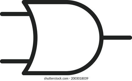 OR Gate icon vector image. Can also be used for Physical Fitness. Suitable for mobile apps, web apps and print media.
