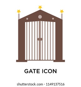 Gate icon vector isolated on white background for your web and mobile app design, Gate logo concept