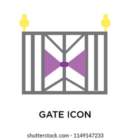 Gate icon vector isolated on white background for your web and mobile app design, Gate logo concept