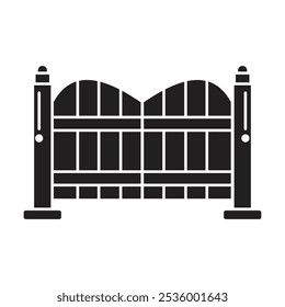 Vector del icono de la puerta en el fondo blanco