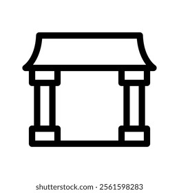 Gate Icon Vector Symbol Design Illustration