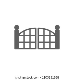 Gate icon vector in trendy flat style isolated on white background