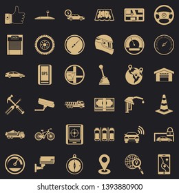Gate icons set. Simple style of 36 gate vector icons for web for any design