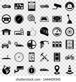 Gate icons set. Simple style of 36 gate vector icons for web for any design