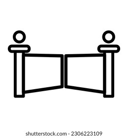 Icono de puerta,ilustración vectorial. ilustración de icono de puerta aislada en fondo blanco, icono de puerta.eps