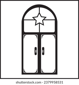 gate illustration vector design in black and white. Suitable for logos, icons, t-shirt designs, websites, stickers, concepts, posters, advertisements.