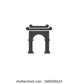 Gate illustration vector flat design