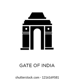 Gate of india icon. Gate of india symbol design from India collection. Simple element vector illustration on white background.