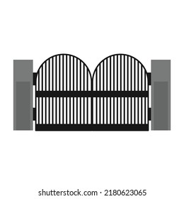 Gate Iron Fence Door Metal Cartoon Stock Vector (Royalty Free ...