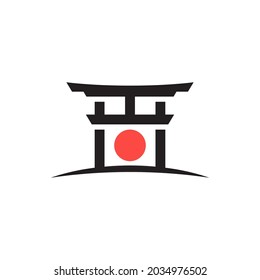 Gate Japan Vector icon design illustration Template