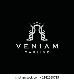 plantilla de diseño de icono de logotipo de puerta de enlace vector plano