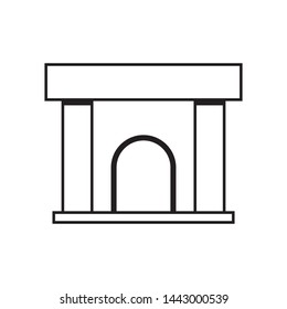 Gate logo template, vector icon design
