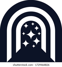 marca de logotipo minimalista moderno de puerta