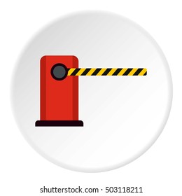 Gate In Parking Lot Icon. Flat Illustration Of Gate In Parking Lot Vector Icon For Web