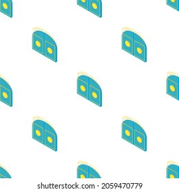 Gate with peaks pattern seamless background texture repeat wallpaper geometric vector