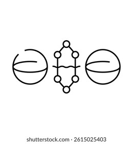 gate quantum technology line icon vector. gate quantum technology sign. isolated contour symbol black illustration