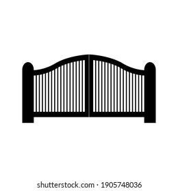 gate sign. Gate or fence icon. vector illustration.