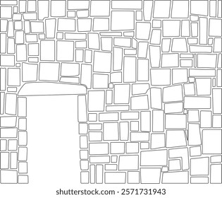 A gate in a stone wall ready to be used