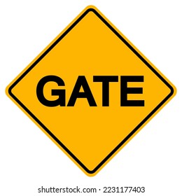 Gate Symbol Sign, Vector Illustration, Isolated On White Background Label .EPS10 