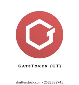 Gate Token (GT) criptomoeda logotipo ilustração vetor.