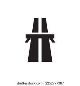 gate or toll road icon,illustration design template