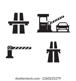 gate or toll road icon,illustration design template