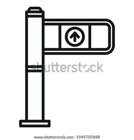 Gate turnstile icon. Outline Gate turnstile vector icon for web design isolated on white background