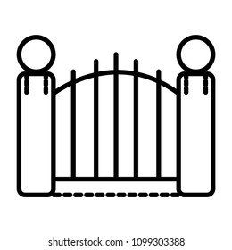 gate vector icon
