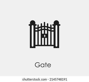 Gate vector icon. Editable stroke. Symbol in Line Art Style for Design, Presentation, Website or Apps Elements, Logo. Pixel vector graphics - Vector