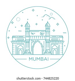 Gate Way Of India Mumbai Illustration