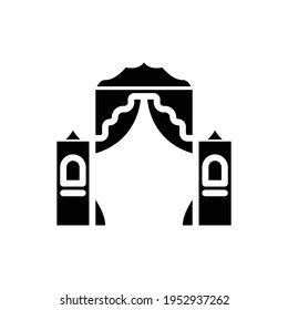 gate wedding icon solid style vector for your design elment