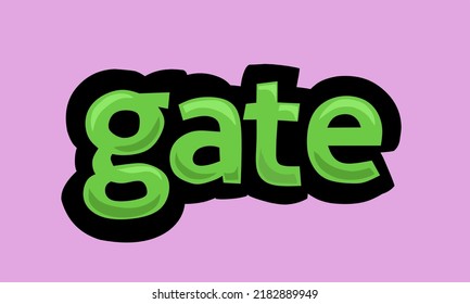 GATE writing vector design on pink background