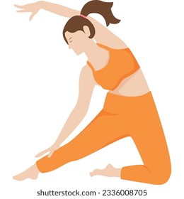 Gate yoga pose asana para ui, ux, web, app, folleto, flyer y diseño de presentación, etc.