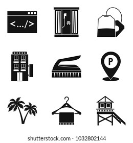 Gatekeeper icons set. Simple set of 9 gatekeeper vector icons for web isolated on white background