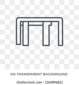 gateleg table icon. gateleg table design concept from Furniture and household collection. Simple element vector illustration on transparent background.