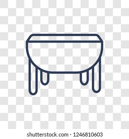 gateleg table icon. Trendy linear gateleg table logo concept on transparent background from Furniture and Household collection