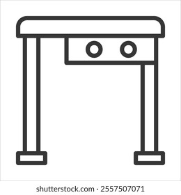 Gates Airport Outline Icon Vector Illustration