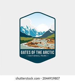 Gates of the Arctic National Park Emblem patch logo illustration